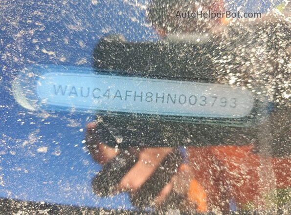 WAUC4AFH8HN003793 2017 AUDI S5 Black VIN კოდის სტიკერის ხედი