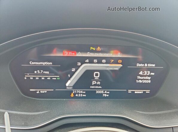 WAUC4CF53PA050429 2023 AUDI S5 Green ხელსაწყოთა პანელის ხედი