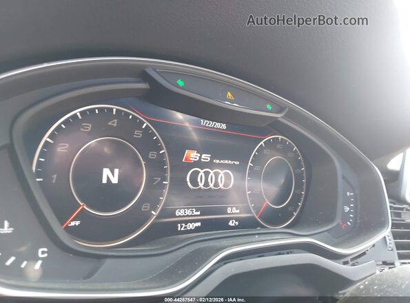 WAUC4CF54KA077406 2019 AUDI S5 White Widok tylnych siedzeń