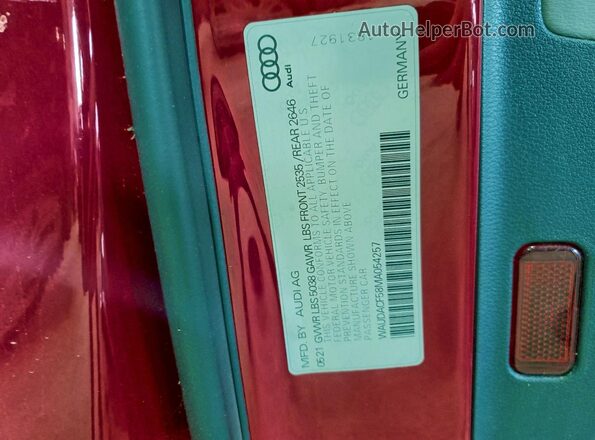 WAUDACF58MA054257 2021 AUDI OTHER Red Շարժիչի բաժամունքի տեսք