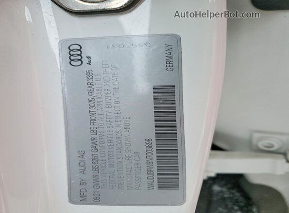 WAUDJBFW9N7003898 2022 AUDI E-TRON White Вид підкапотного простору