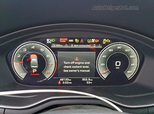 WAUEAAF43MN003905 2021 AUDI OTHER Black Вид щитка приладів