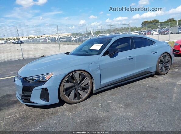 WAUEJBFW3R7001803 2024 AUDI E-TRON Blue Առջևի ձախ երեք քառորդ տեսարան