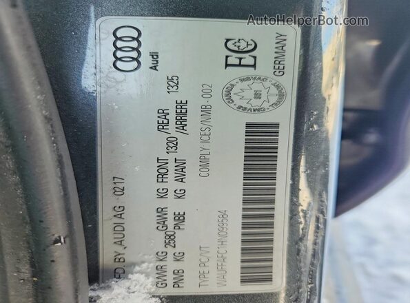 WAUFFAFC1HN099584 2017 AUDI S6 Gray Вид підкапотного простору