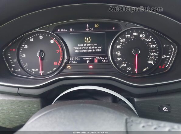 WAUGMAF41KN004466 2019 AUDI OTHER White Вид задніх сидінь