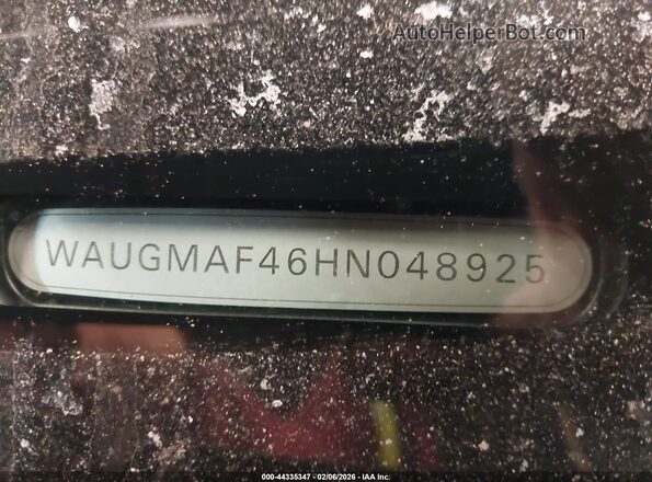 WAUGMAF46HN048925 2017 AUDI OTHER Gray 