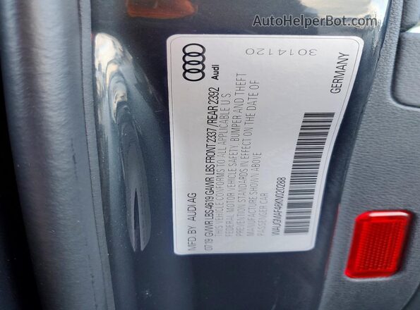 WAUGMAF46KN020288 2019 AUDI OTHER Угольный 