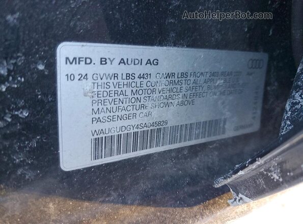 WAUGUDGY4SA045829 2025 AUDI OTHER Gray Vista del compartimento del motor