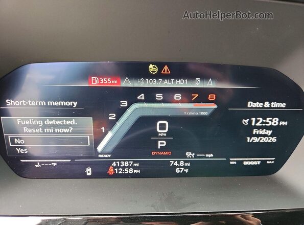WAUH3DGY0NA002987 2022 AUDI S3 Серый Вид щитка приборов