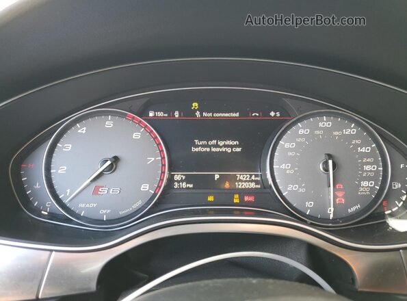 WAUHFAFC1JN015567 2018 AUDI S6 Black Instrument cluster view
