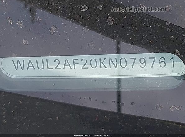 WAUL2AF20KN079761 2019 AUDI OTHER Black 