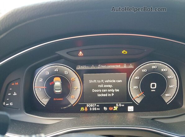 WAUL2AF21KN060927 2019 AUDI OTHER White Widok zestawu wskaźników