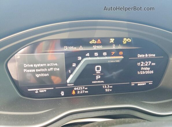 WAUP4AF50PA069686 2023 AUDI S5 Black ხელსაწყოთა პანელის ხედი