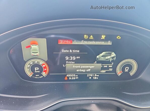 WAUP4AF51MA034781 2021 AUDI S5 Gray Սարքավորումների վահանակի տեսք