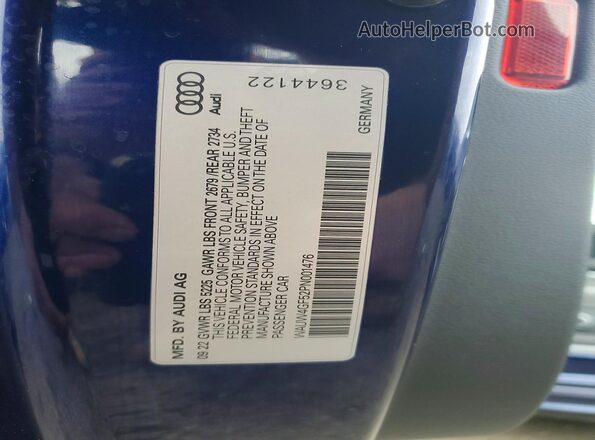 WAUW4GF52PN001476 2023 AUDI S5 Blue Widok komory silnika