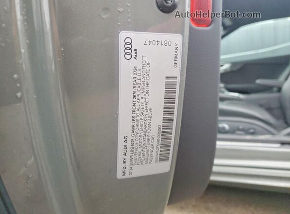 WAUW4GF54RN005063 2024 AUDI S5 Gray ძრავის განყოფილების ხედი
