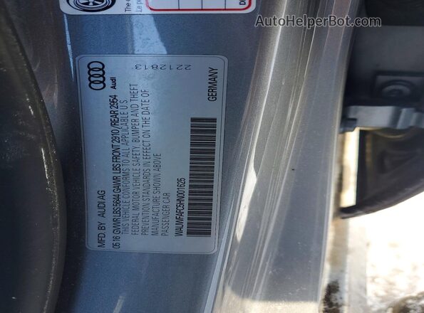 WAUWFAFC5HN001625 2017 AUDI S7 Gray 
