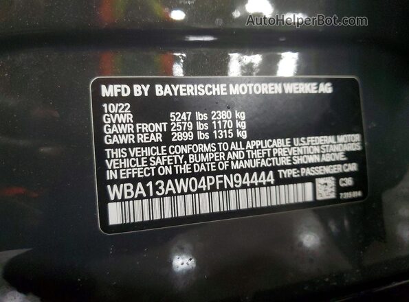 WBA13AW04PFN94444 2023 BMW M4 Gray Widok komory silnika