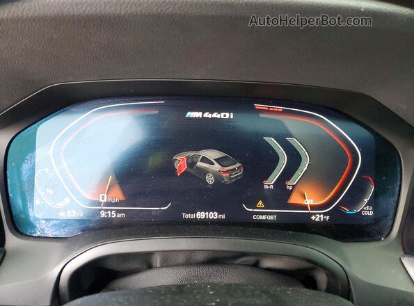 WBA13AW08NFM73249 2022 BMW M4 White Вид щитка приладів