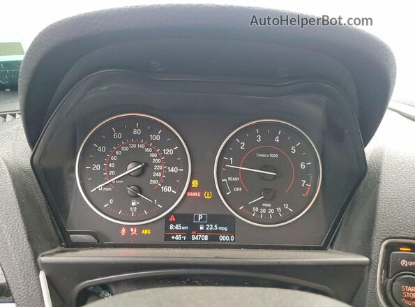 WBA1F9C50GV545981 2016 BMW 2 SERIES White Вид щитка приладів