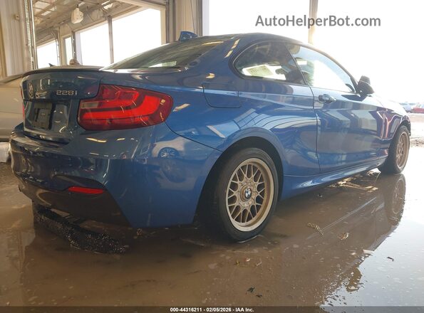 WBA1F9C5XGV545597 2016 BMW 2 SERIES Синий Задняя правая четверть