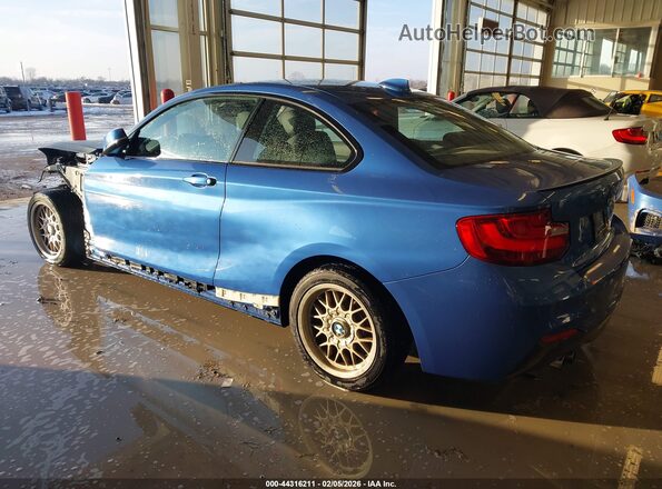 WBA1F9C5XGV545597 2016 BMW 2 SERIES Синий Задняя левая четверть