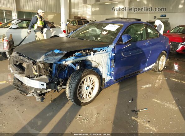 WBA1F9C5XGV545597 2016 BMW 2 SERIES Синий Передняя левая четверть