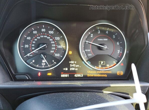 WBA1J7C55GV359565 2016 BMW M2 Blue Vista del cuadro de instrumentos