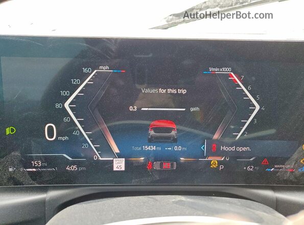 WBA23AT05RCN14372 2024 BMW 4 SERIES Charcoal Instrument cluster view