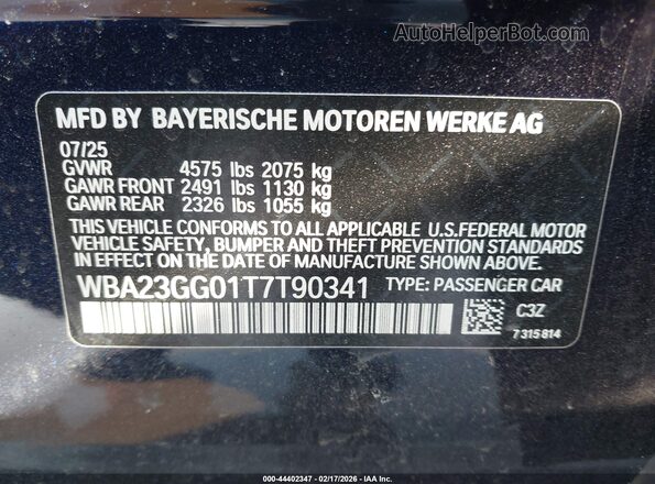 WBA23GG01T7T90341 2026 BMW 2 SERIES Dark Blue Widok komory silnika