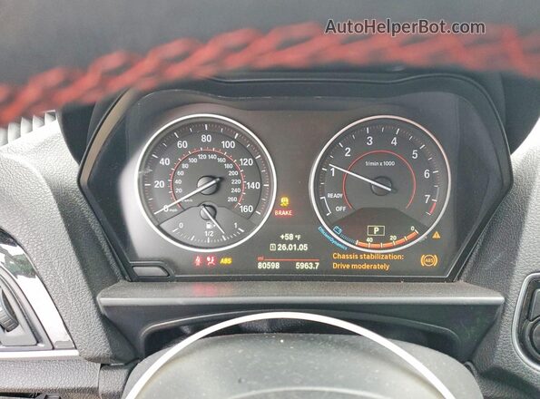 WBA2F9C33H7A40271 2017 BMW 2 SERIES Silver Вид щитка приладів