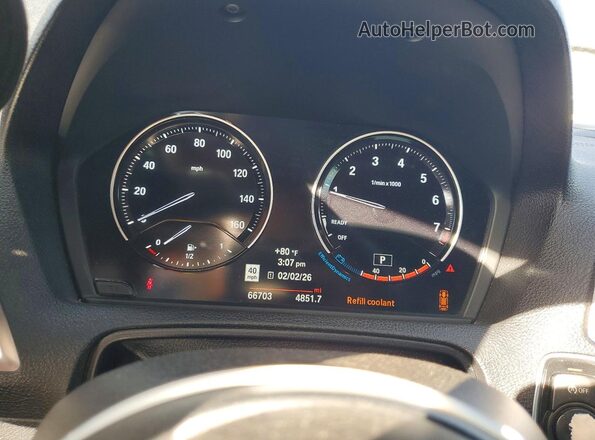 WBA2J5C57JVC07161 2018 BMW M2 Black Instrument cluster view