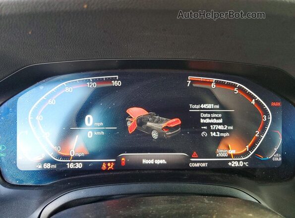 WBA43AT04PCL65006 2023 BMW 4 SERIES Black Вид щитка приладів