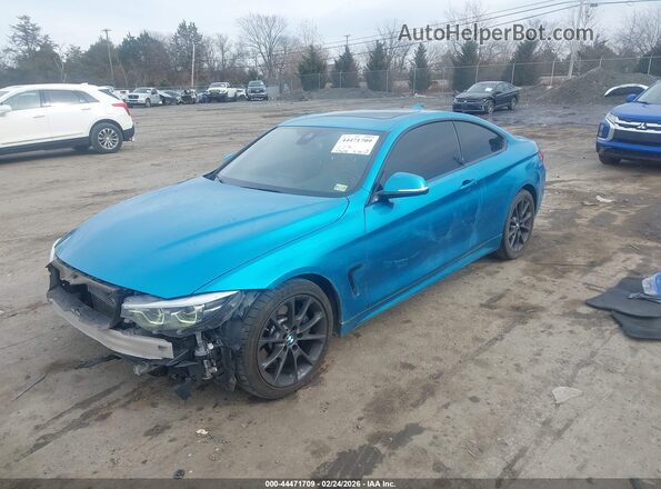 WBA4W7C06LFH35104 2020 BMW 4 SERIES Teal Առջևի ձախ երեք քառորդ տեսարան