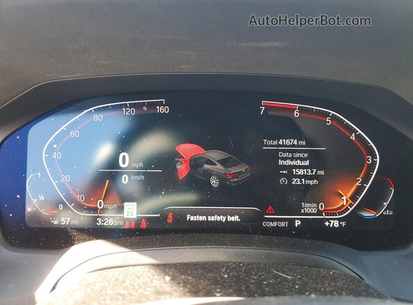 WBA53AP05MCF96705 2021 BMW 4 SERIES Orange Widok zestawu wskaźników