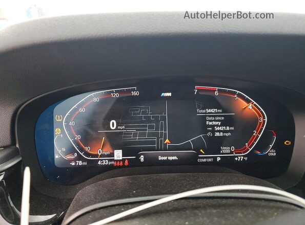 WBA53BH03NWX74404 2022 BMW 5 SERIES Black Vista del cuadro de instrumentos