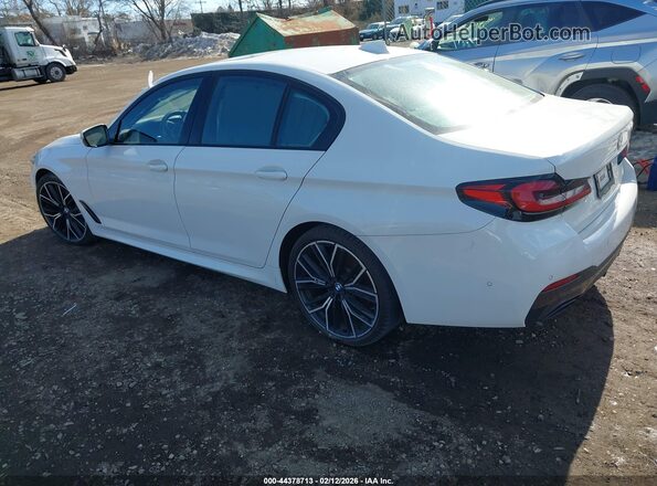 WBA53BH07MCF21332 2021 BMW 5 SERIES White Rear left