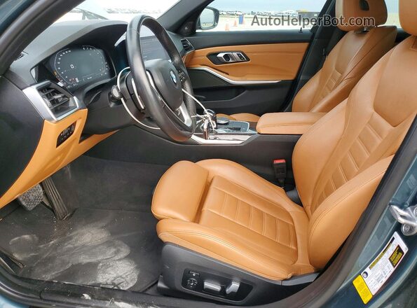 WBA5R1C02LFJ20393 2020 BMW 3 SERIES Teal წინა სალონის ხედი