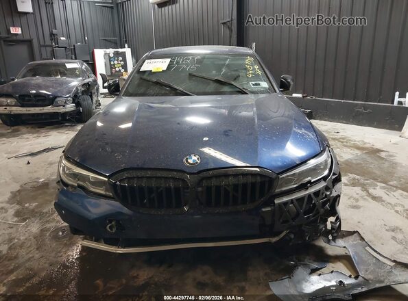 WBA5R1C08LFH33492 2020 BMW 3 SERIES Blue Вид щитка приладів