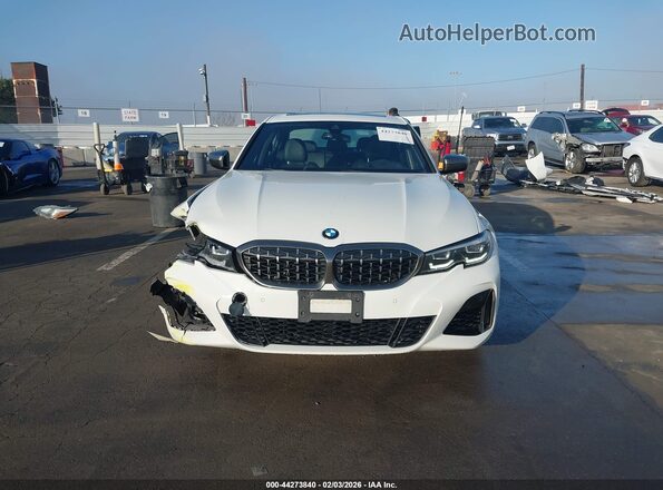 WBA5U7C03LA232313 2020 BMW 3 SERIES White Instrument cluster view