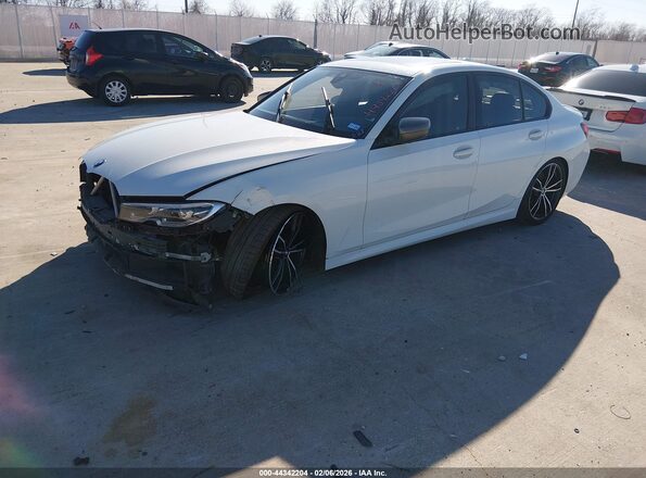 WBA5U7C09LFH23183 2020 BMW 3 SERIES White Առջևի ձախ երեք քառորդ տեսարան