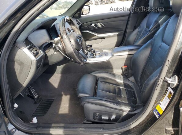 WBA5U7C0XLFJ36388 2020 BMW M3 Black Вид салону спереду