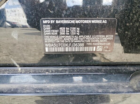 WBA5U7C0XLFJ36388 2020 BMW M3 Black Вид підкапотного простору