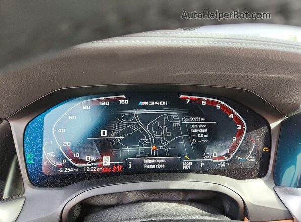 WBA5U9C01LFJ79769 2020 BMW M3 Blue Vista del cuadro de instrumentos
