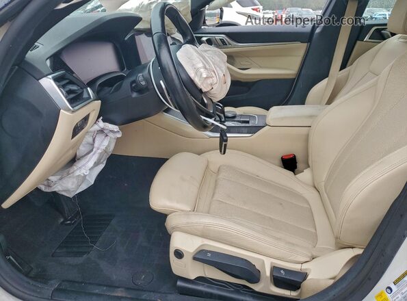 WBA63AV07NFM05046 2022 BMW 4 SERIES White წინა სალონის ხედი
