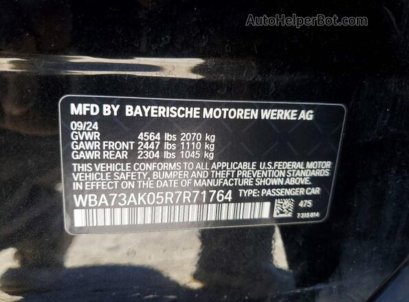 WBA73AK05R7R71764 2024 BMW 2 SERIES Black Widok komory silnika