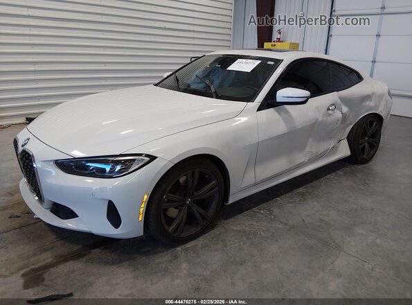 WBA73AP08MCF66896 2021 BMW 4 SERIES White Vista tres cuartos delantera izquierda