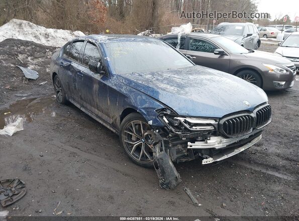 WBA73BJ06NCK07835 2022 BMW 5 SERIES Blue Դիմացի տեսք