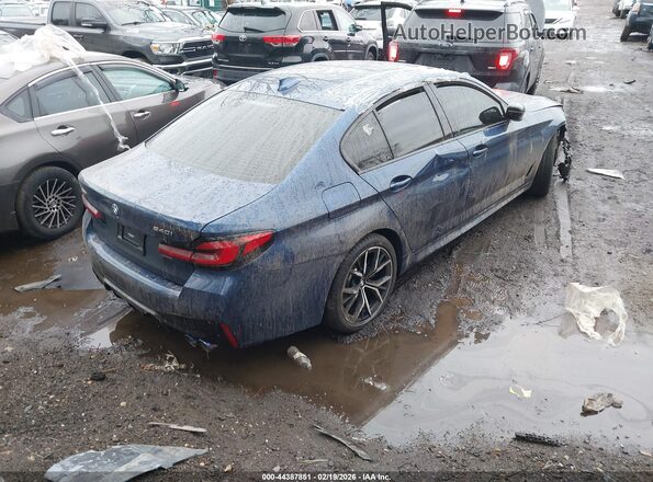 WBA73BJ06NCK07835 2022 BMW 5 SERIES Blue Հետևի աջ