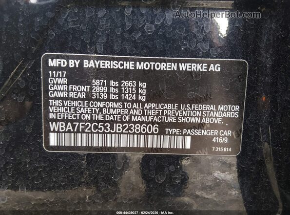 WBA7F2C53JB238606 2018 BMW ALPINA Black Вид підкапотного простору